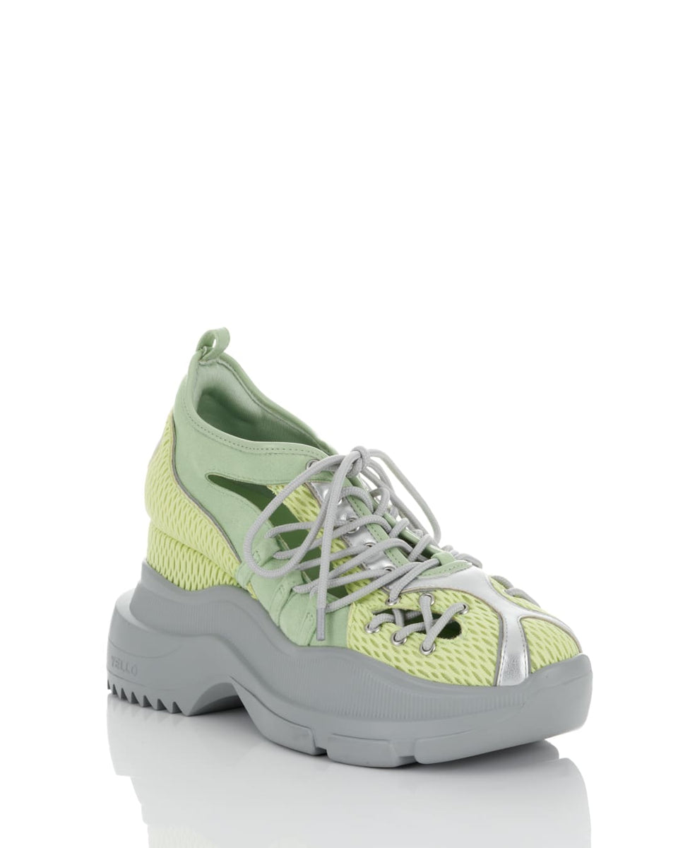 FUTURA MID HEEL SNEAKERS – YELLO