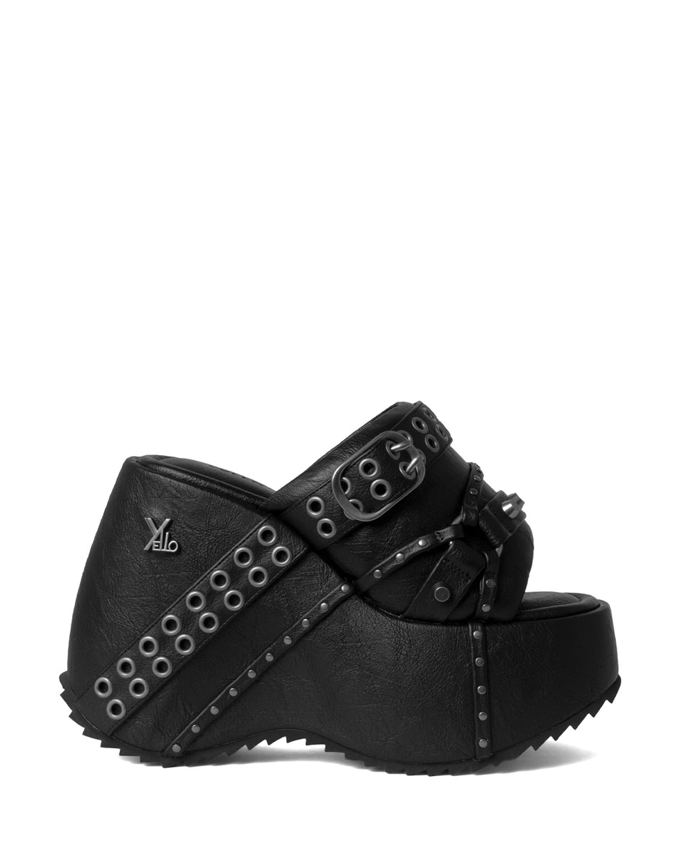 DUSTY PLATFORM SANDALS – YELLO