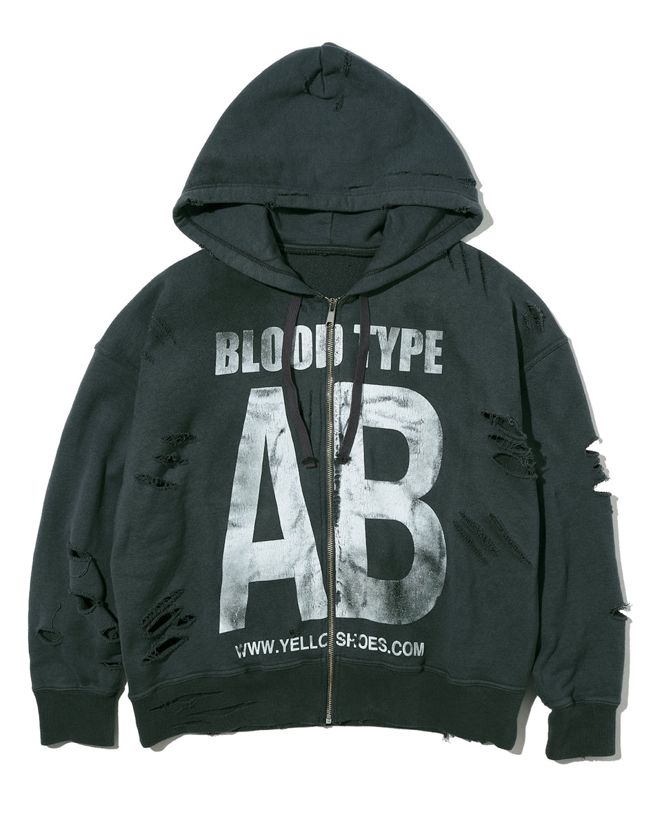 トップス YELLO DISTRESSED BLOOD TYPE SET UP DISTRESSED BLOOD TYPE O SET UP – YELLO