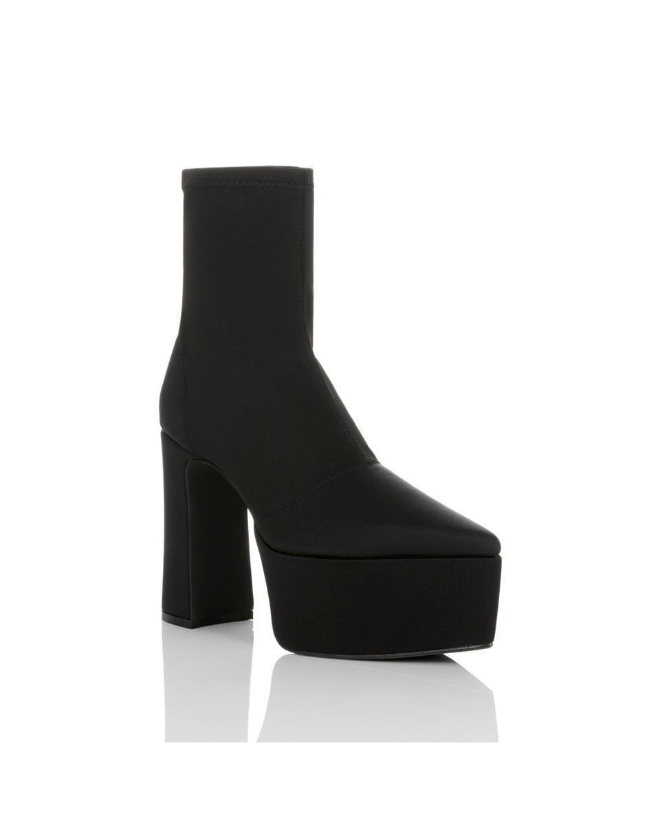 靴 YELLOW TOKYO BLACK PLATFORM SHORT BOOTS TOKYO BLACK CHUNKY HEEL SHORT BOOTS – YELLO