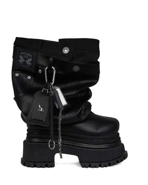 NO.0 PLATFORM SHORT BOOTS – YELLO
