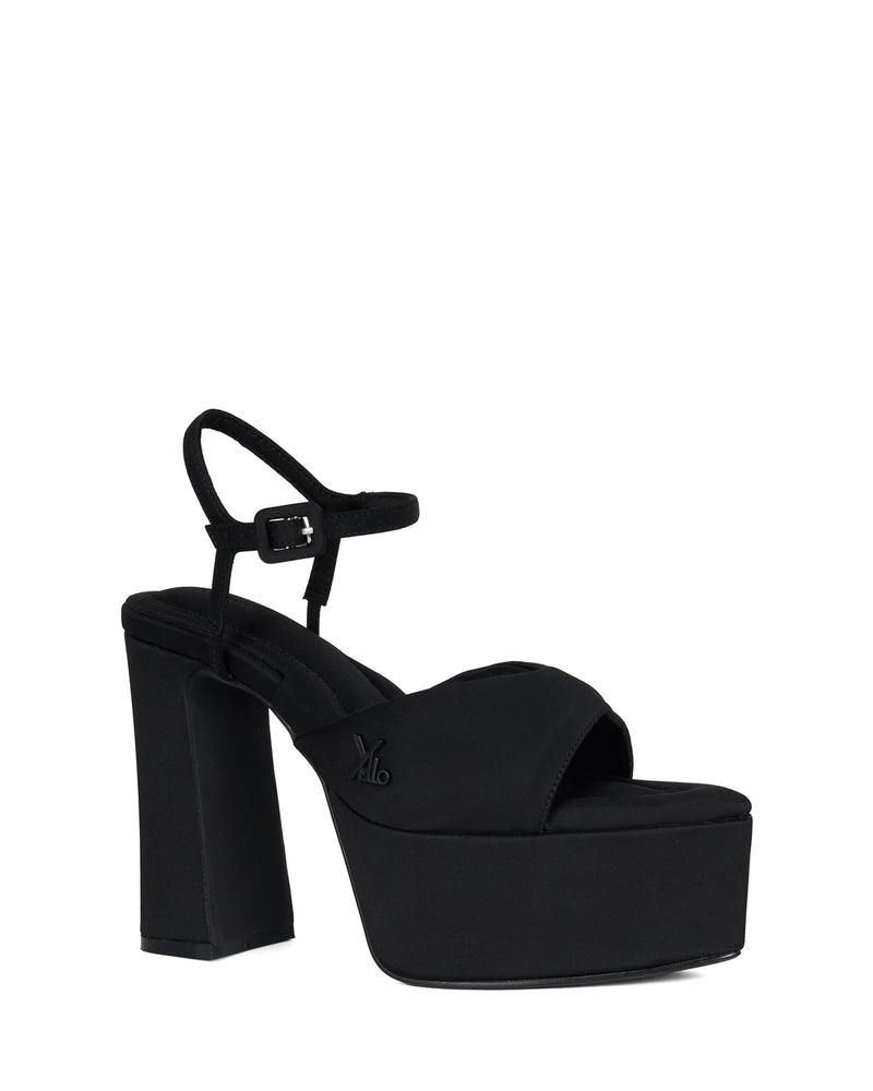 TOKYO BLACK CHUNKY HEEL SANDALS – YELLO