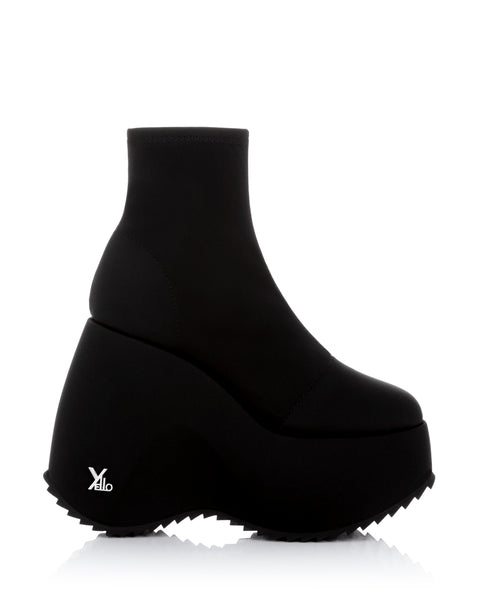 TOKYO BLACK PLATFORM SHORT BOOTS