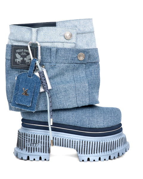 BLUE JEAN BABY PLATFORM SHORT BOOTS