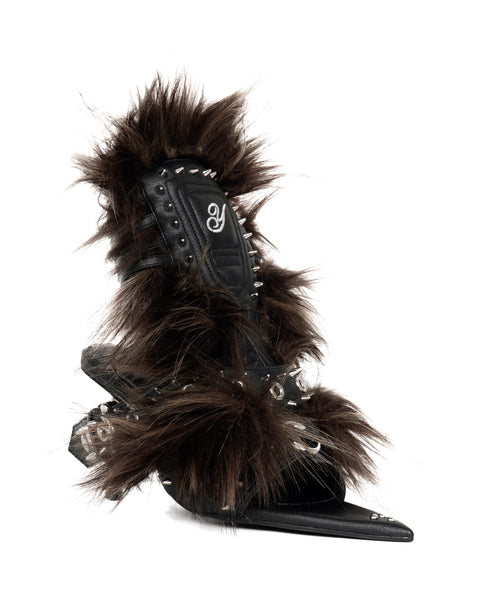 SOLDIER FAUX FUR HEELS