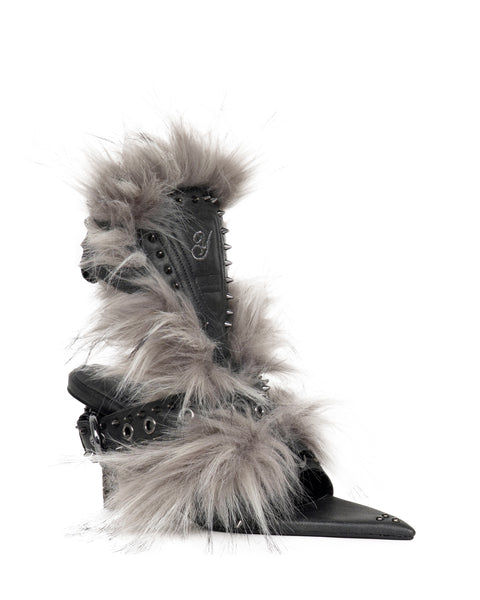 SURVIVOR  FAUX FUR HEELS