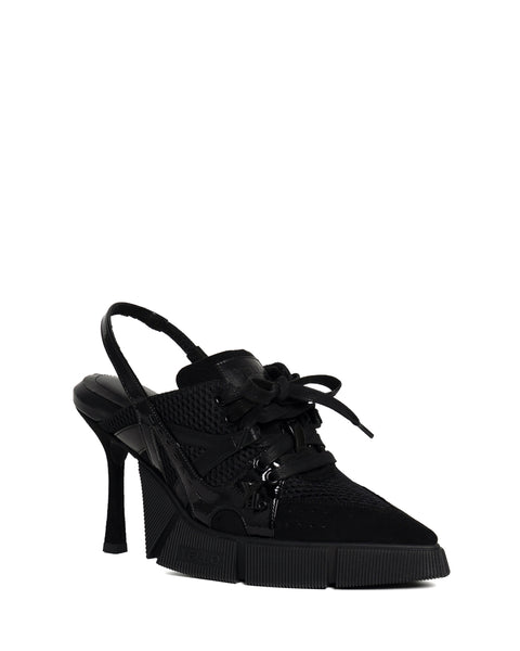 JET BLACK SNEAKER MULES