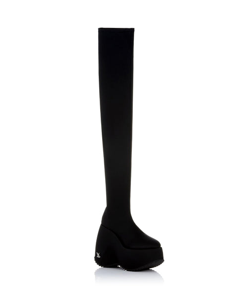 TOKYO BLACK PLATFORM LONG BOOTS – YELLO