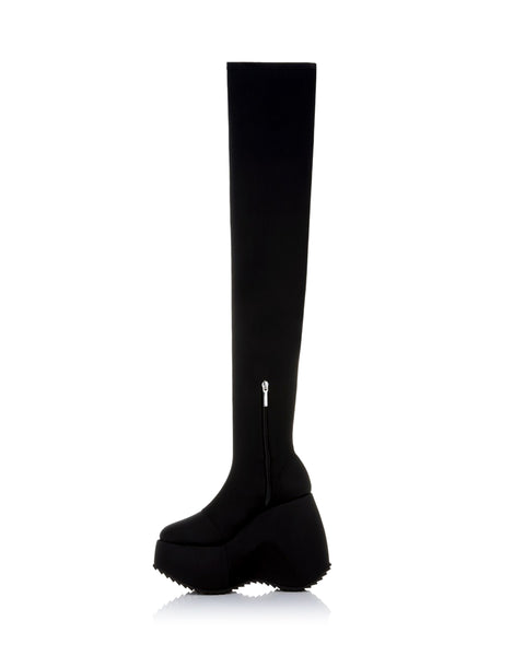 TOKYO BLACK PLATFORM LONG BOOTS – YELLO