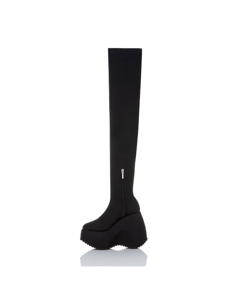 Amazon.com | zhsrin Black Fold Over Knee High Boots for