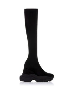 TOKYO BLACK DOUBLE SNEAKER LONG BOOTS