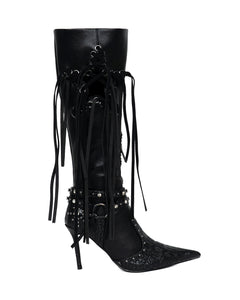 LUNAR FRINGED LONG BOOTS