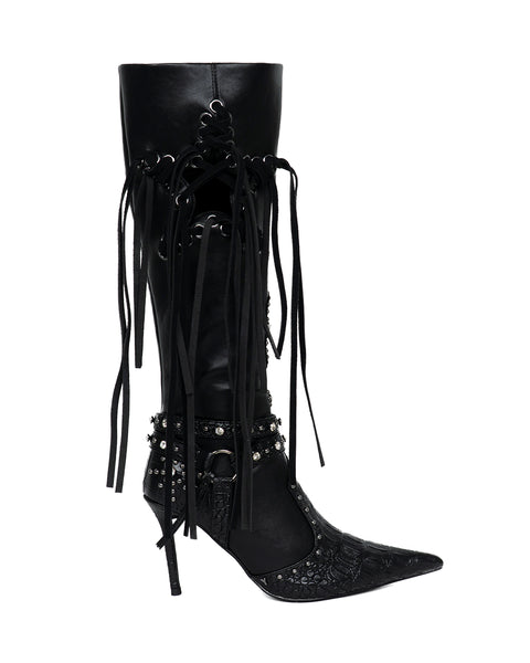 LUNAR FRINGED LONG BOOTS