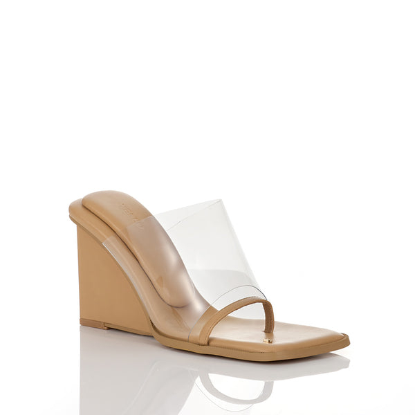 BARE WEDGE SANDALS