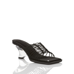 OBSIDIAN LOW WEDGE SANDALS