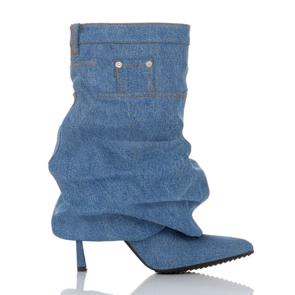 BLUE JEAN BABY LOOSE FIT SHORT BOOTS