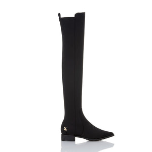 TOKYO BLACK FLAT LONG BOOTS